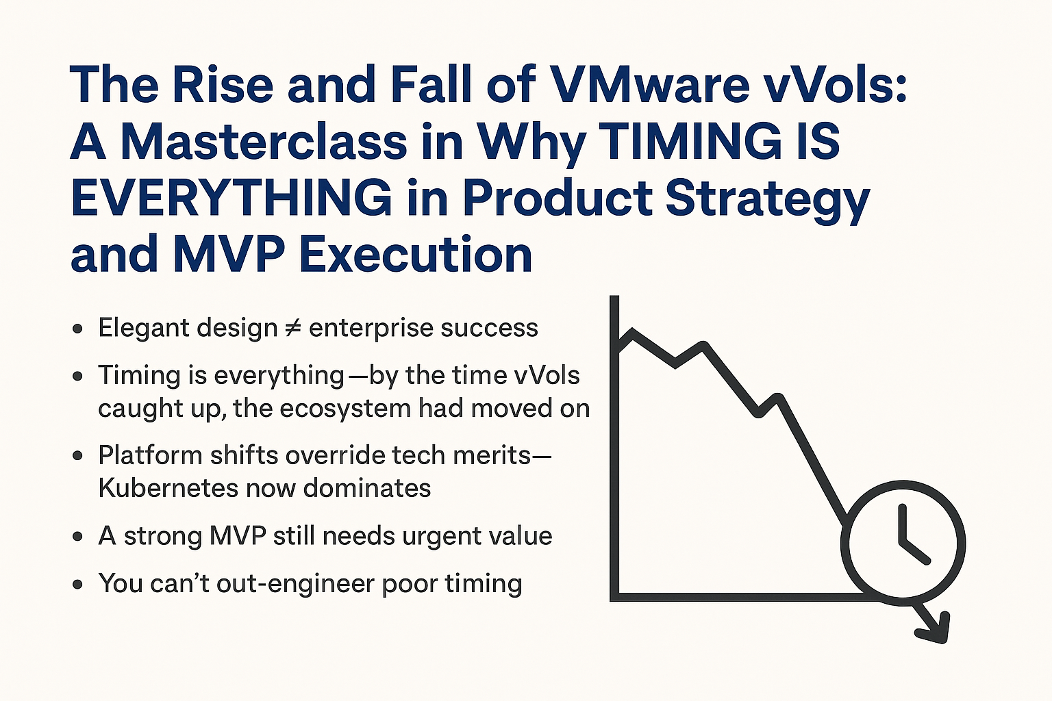 The Rise and Fall of VMware vVols: A Masterclass in Why Timing Is Everything in Product Strategy and MVP Execution ๐